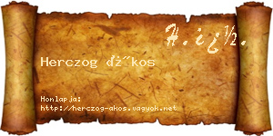 Herczog Ákos névjegykártya